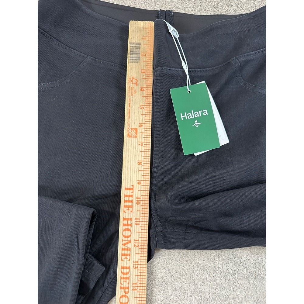Halara Flex Denim Leggings Womens M Black High Waisted 7/8 Skinny Jeggings NEW - Picture 9 of 13